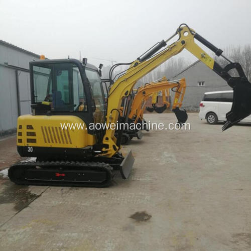 China Mini Excavator 3t Small Digger 3000kgs Mini Hydraulic Excavator with Rubber Track